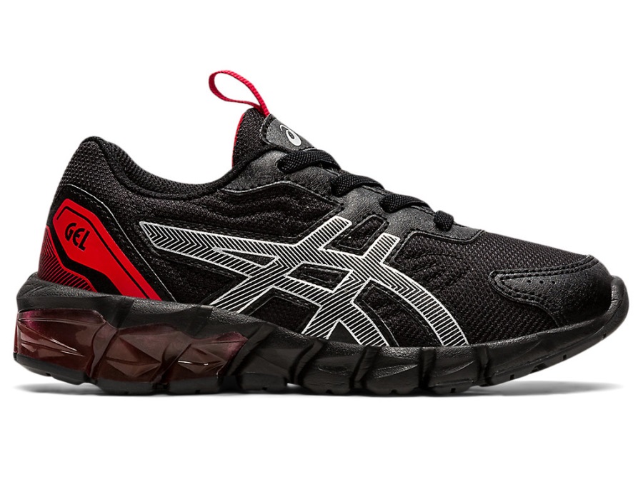 Asics Gel-Quantum 90 3就学前の黒の古典的な赤