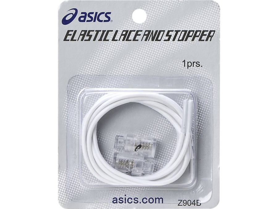 Asics Fashion Brand 白 Asics Fashion Brand 伸縮性のあるレースとストッパー