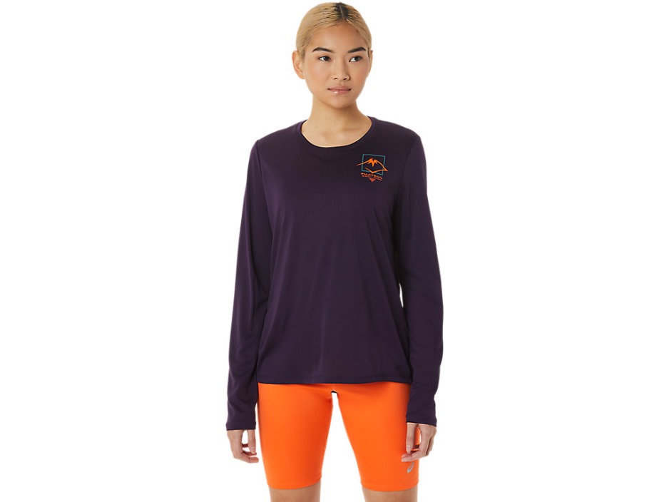 アシックス ファッション ナイト シェード Fujitrail ロゴ Ls トップ