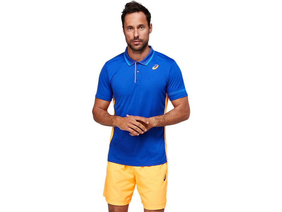 Padel M ポロシャツ アシックスファッション モナコブルー